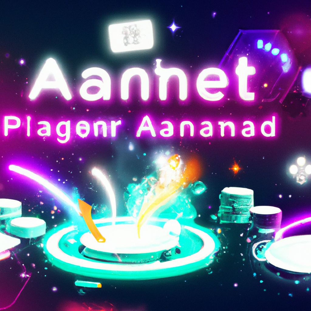 Player-made neon arena with HUD elements