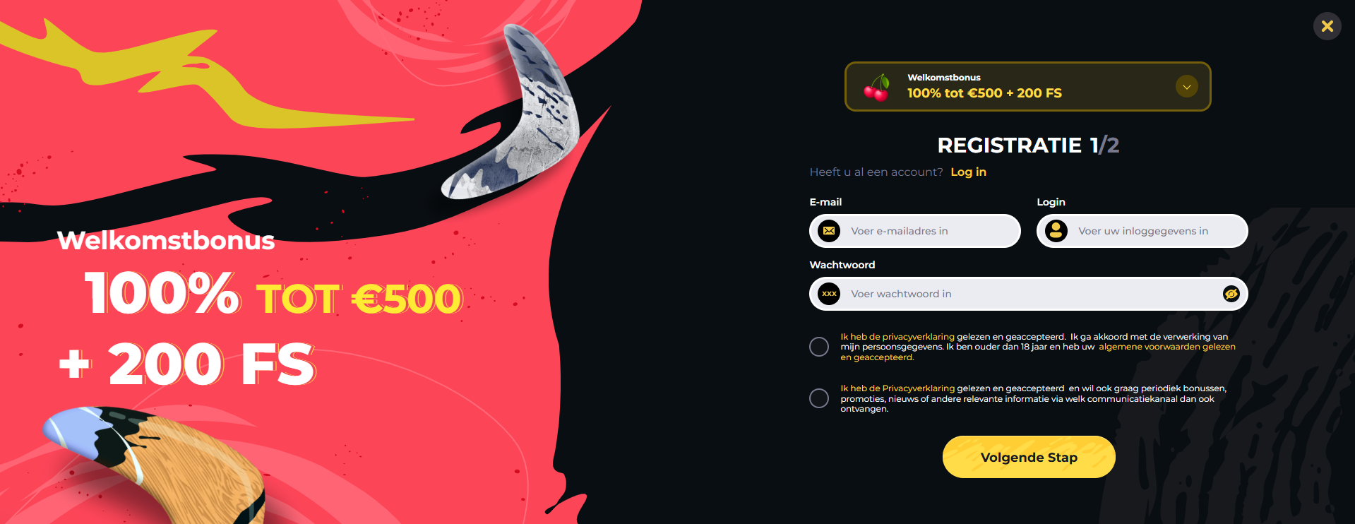 Download Boomerang Casino App NL